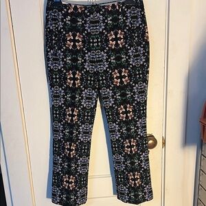 J. Crew windowpane floral Patterned Teddie Pants